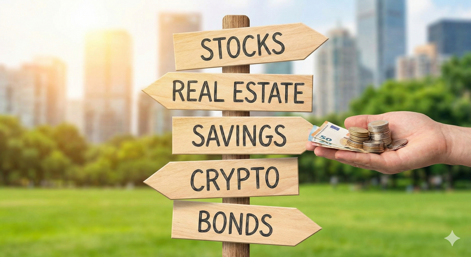 Financial roadmap showing multiple investment paths