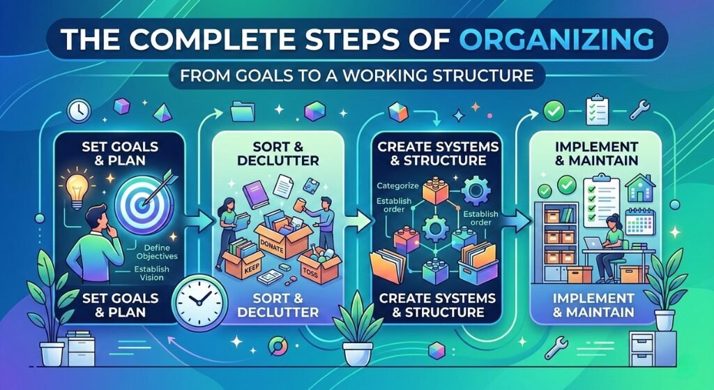 Steps of organizing