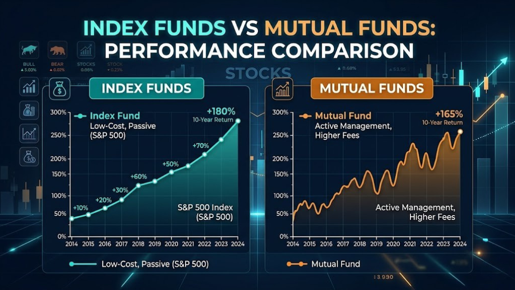 index funds vs mutual funds
