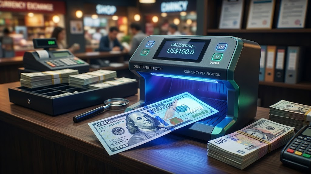 Counterfeit money detector background