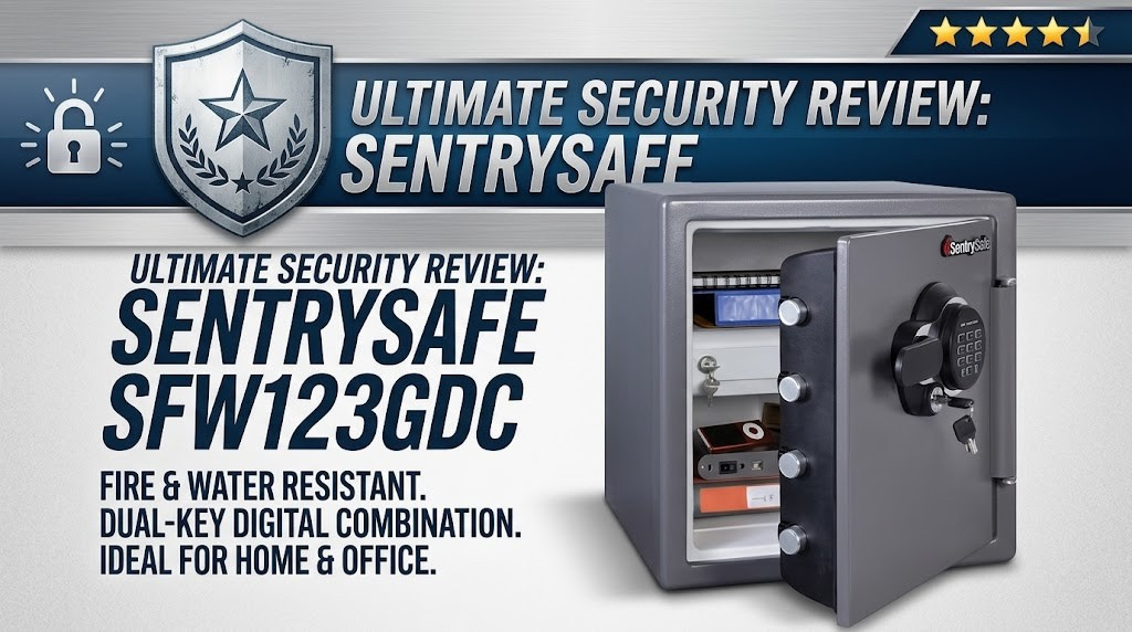 SentrySafe SFW123GDC interior shelf and digital keypad close-up