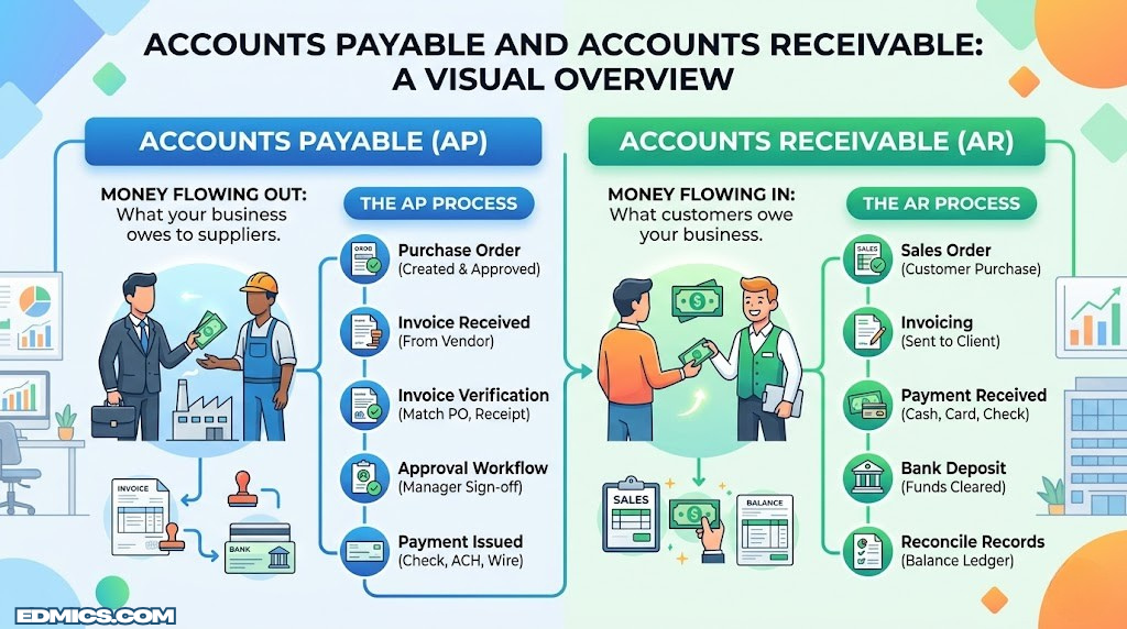 Accounts payable and accounts receivable visual overview