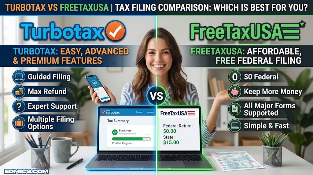 TurboTax vs FreeTaxUSA tax filing comparison hero image